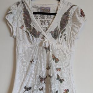 Butterfly Dropout hooded tee